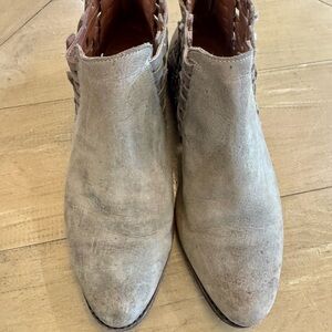 Chocolate Blu suede Boho Ankle Boots